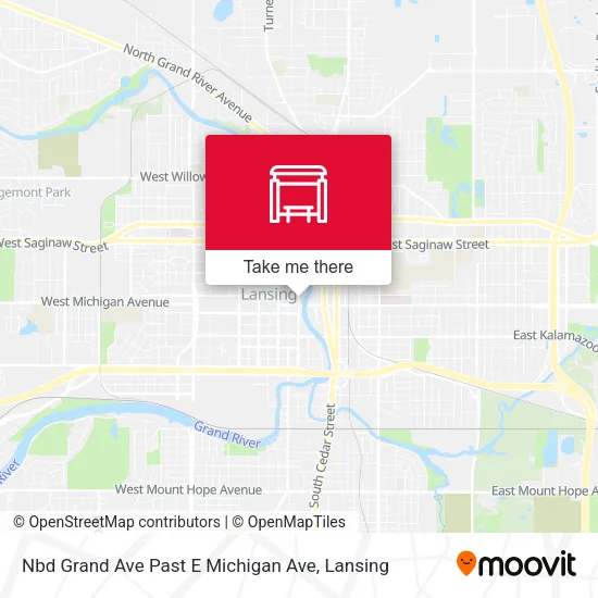 Mapa de Nbd Grand Ave Past E Michigan Ave