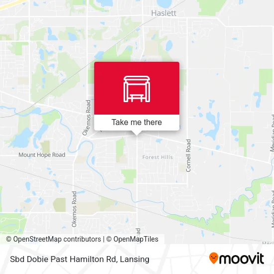 Mapa de Sbd Dobie Past Hamilton Rd