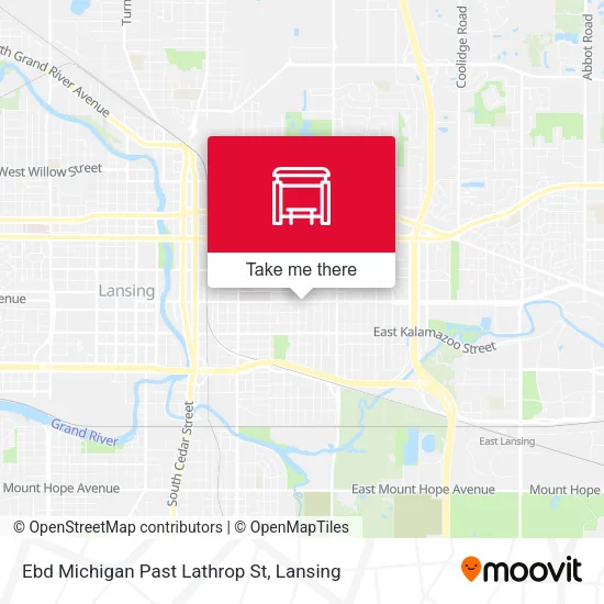 Mapa de Ebd Michigan Past Lathrop St