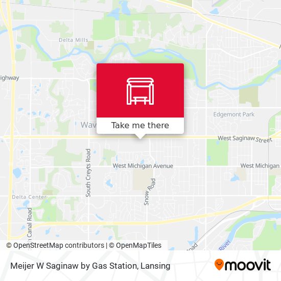 Meijer W Saginaw by Gas Station map