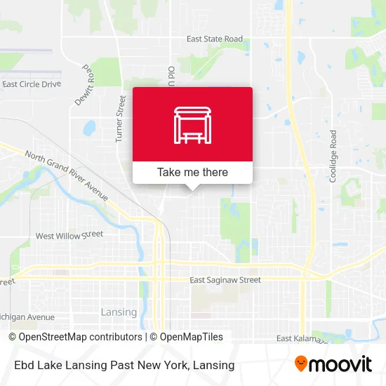 Mapa de Ebd Lake Lansing Past New York