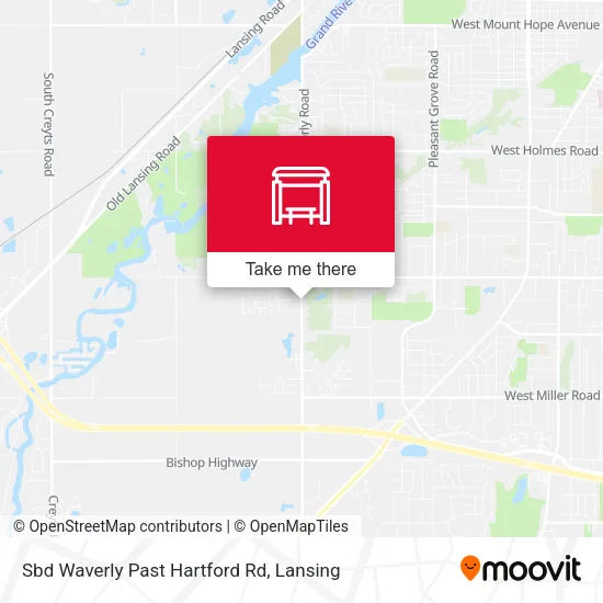Mapa de Sbd Waverly Past Hartford Rd