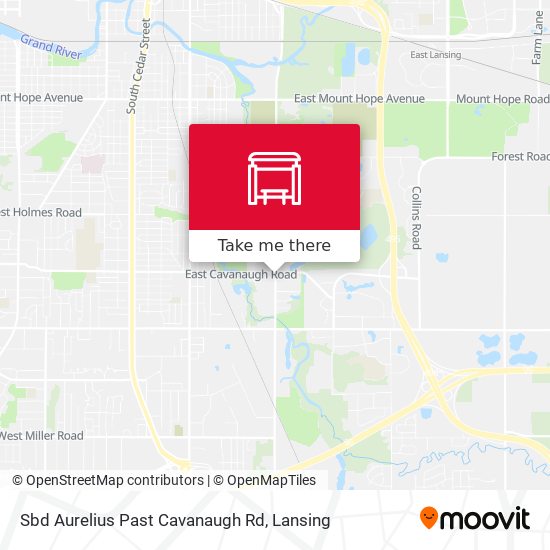 Sbd Aurelius Past Cavanaugh Rd map