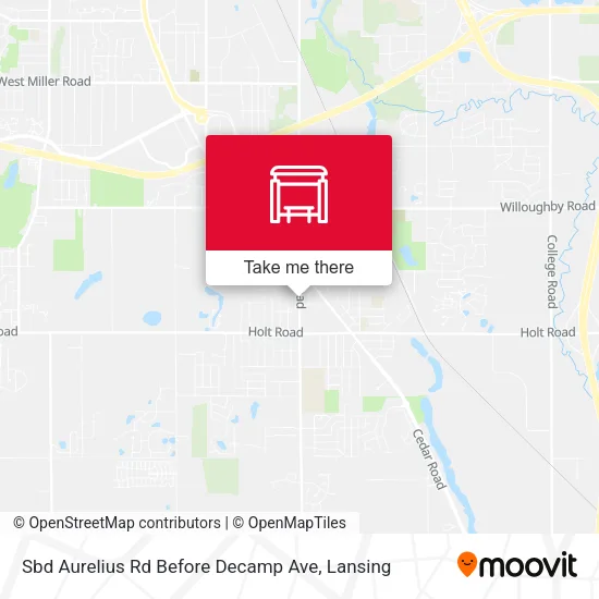 Mapa de Sbd Aurelius Rd Before Decamp Ave