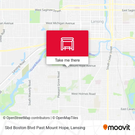 Mapa de Sbd Boston Blvd Past Mount Hope