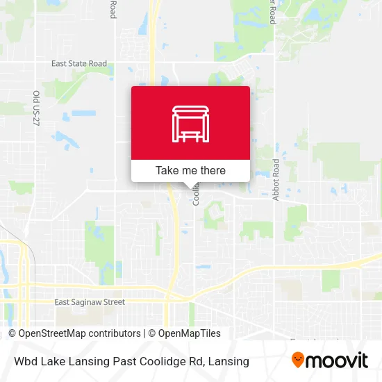 Mapa de Wbd Lake Lansing Past Coolidge Rd