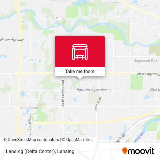 Mapa de Lansing (Delta Center)
