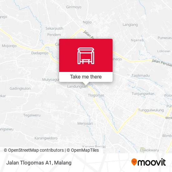 Jalan Tlogomas A1 map