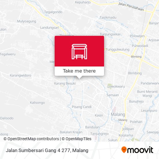 Jalan Sumbersari Gang 4 277 map