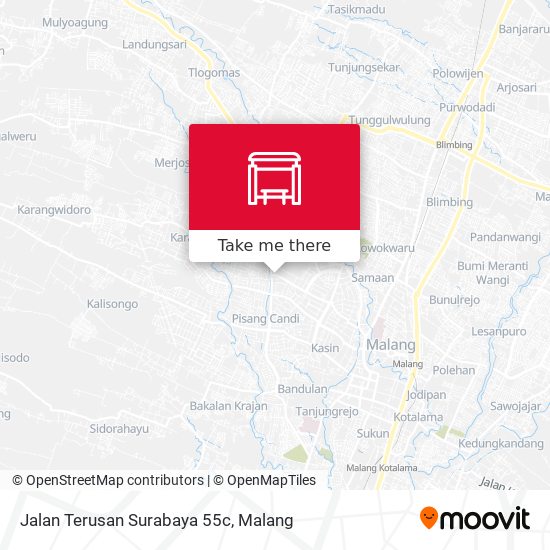 Jalan Terusan Surabaya 55c map