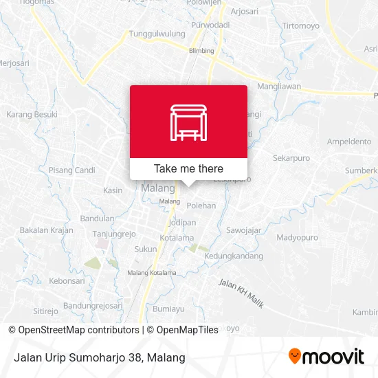 Jalan Urip Sumoharjo 38 map