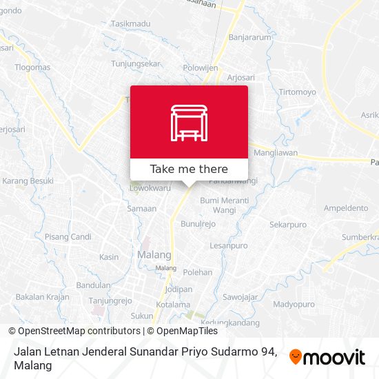 Jalan Letnan Jenderal Sunandar Priyo Sudarmo 94 map