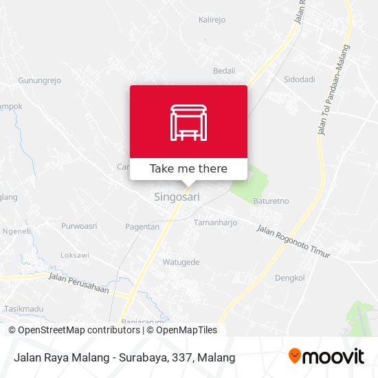 Jalan Raya Malang - Surabaya, 337 map