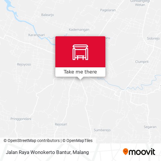 Jalan Raya Wonokerto Bantur map