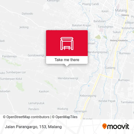 Jalan Parangargo, 153 map