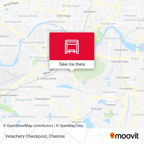 Velachery Checkpost map