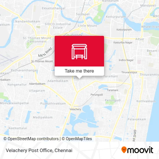 Velachery Post Office map