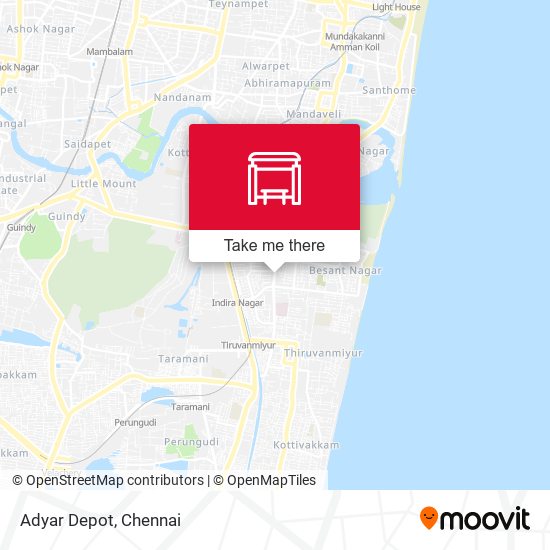 Adyar Depot map