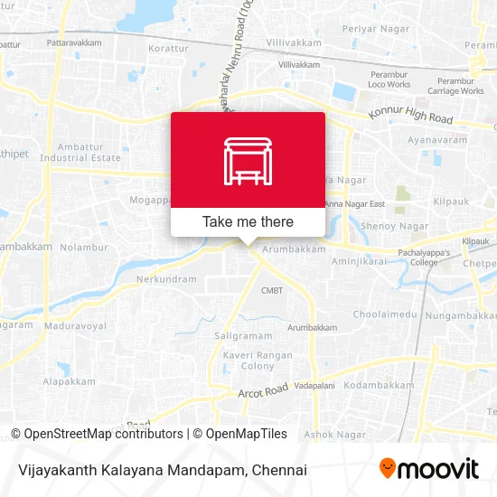 Vijayakanth Kalayana Mandapam map