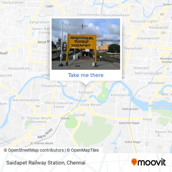 How to get to Saidapet Railway Station in Chennai by Bus, Train or Metro?