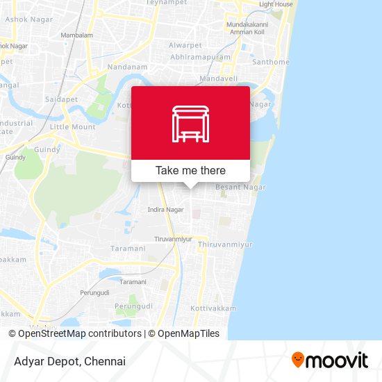 Adyar Depot map