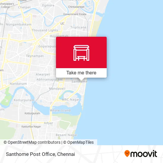 Santhome Post Office map
