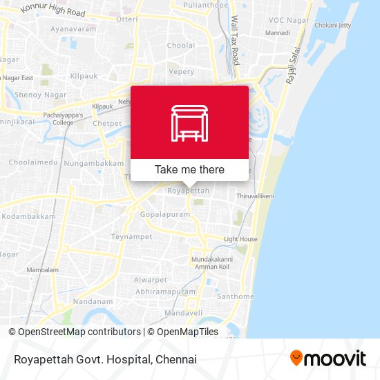 Royapettah Govt. Hospital map