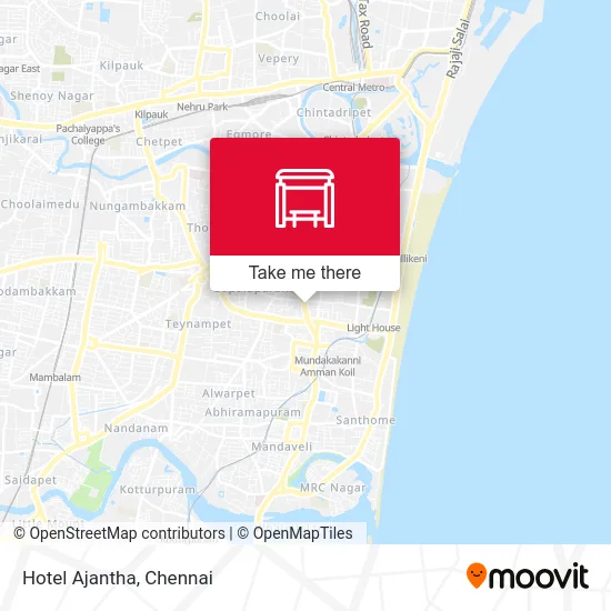 Hotel Ajantha map