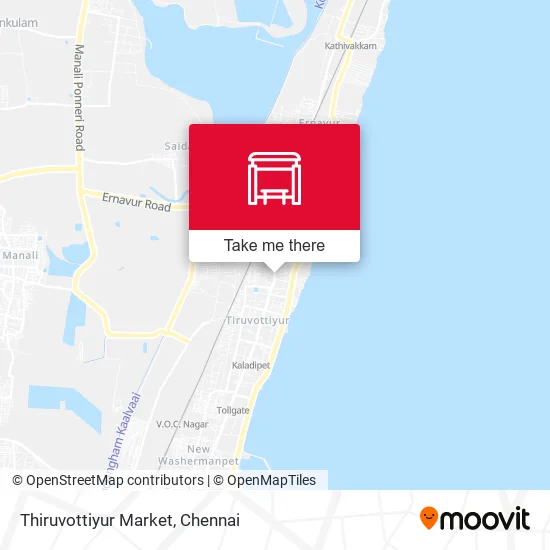Thiruvottiyur Market map