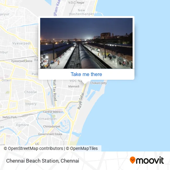 Chennai Beach Station map