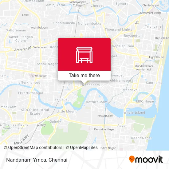 Nandanam Ymca map