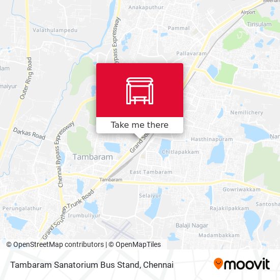 Tambaram Sanatorium Bus Stand map