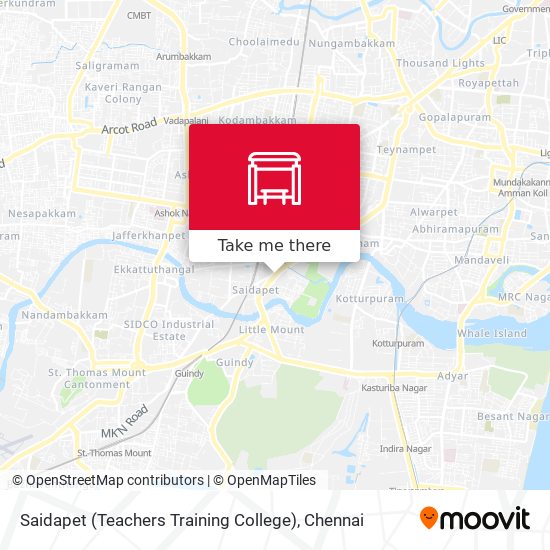 Saidapet (Teachers Training College) map