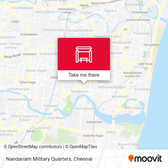 Nandanam Military Quarters map