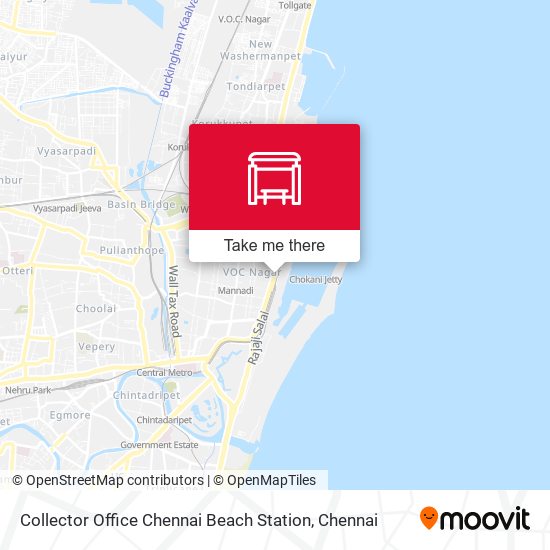 Collector Office Chennai Beach Station map