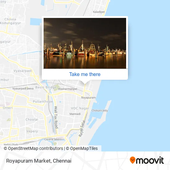Royapuram Market map