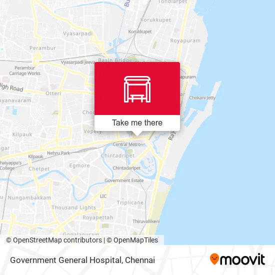 Government General Hospital map