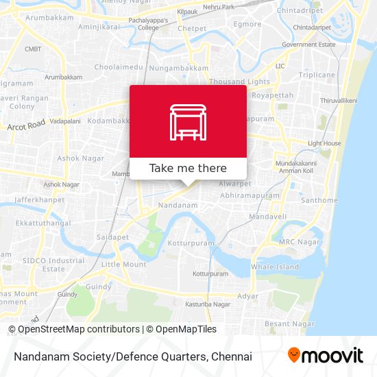 Nandanam Society / Defence Quarters map