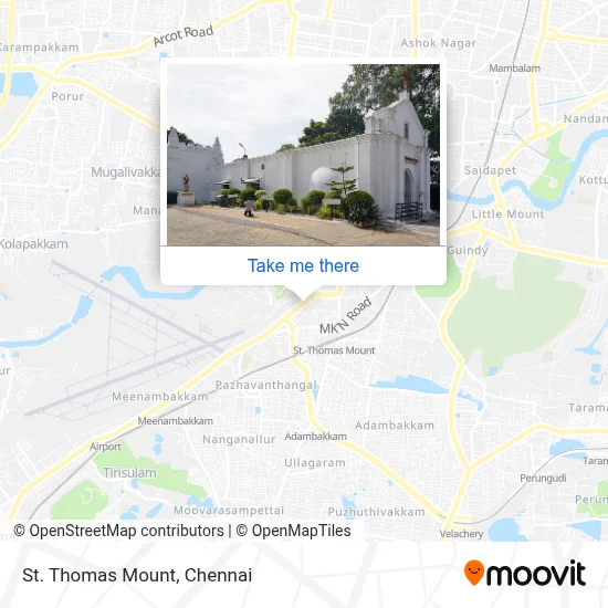 St Thomas Mount map