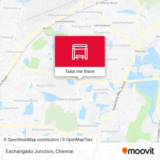 Eachangadu Junction map