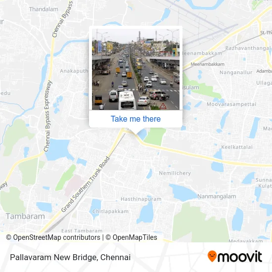 Pallavaram New Bridge map