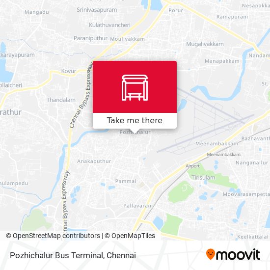 Pozhichalur Bus Terminal map