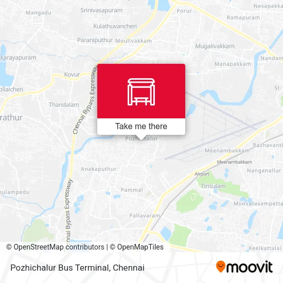 Pozhichalur Bus Terminal map