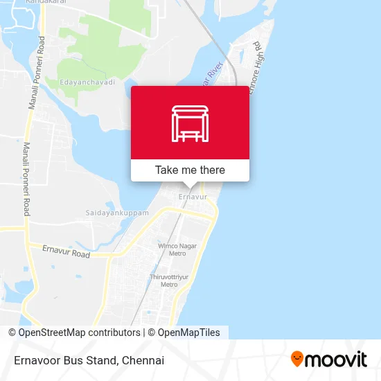 Ernavoor Busstand map