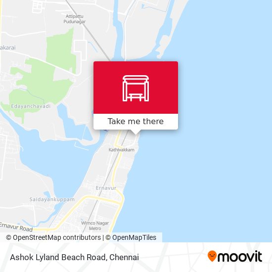 Ashok Lyland Beach Road map