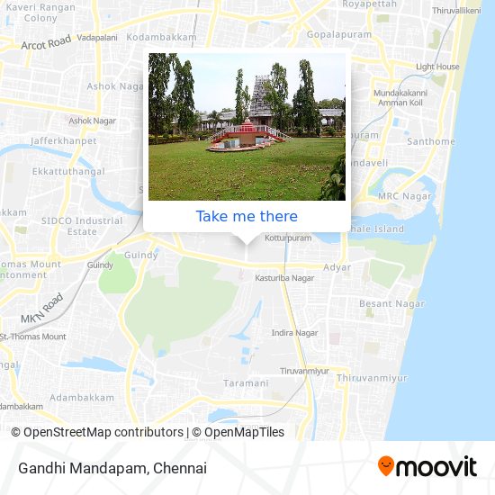 Gandhi Mandapam map