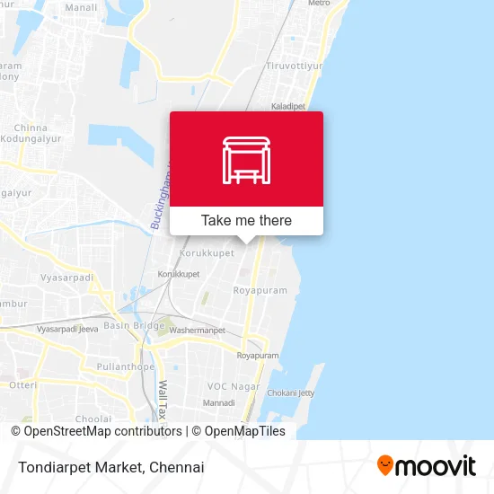 Tondiarpet Market map