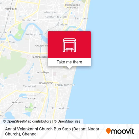 Annai Velankanni Church Bus Stop (Besant Nagar Church) map