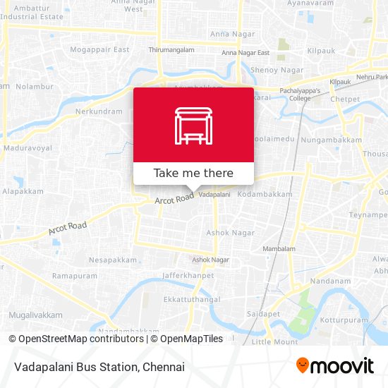 Vadapalani Bus Station map
