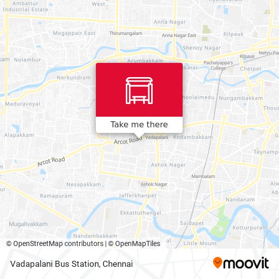 Vadapalani Bus Station map
